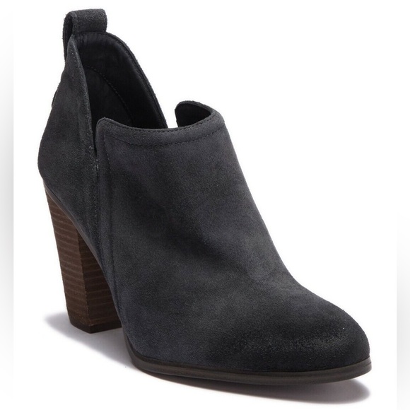 Vince Camuto Francia Bootie Dark Grey Suede Womens Size 8.5 M - Picture 1 of 8